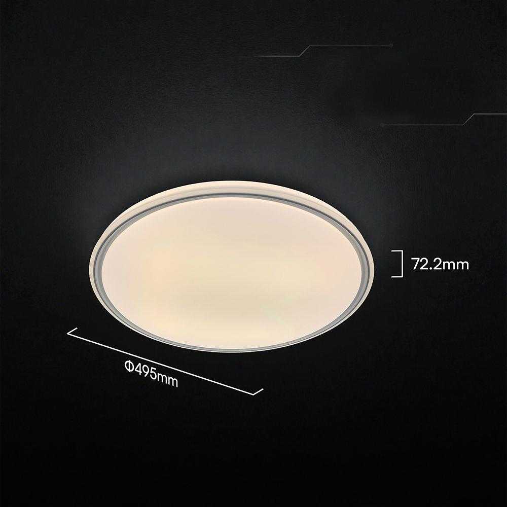 Lubinis šviestuvas 30/60W LED paviršinis šviestuvas, pilkos sp., 3000-6500K, dimeriuojamas