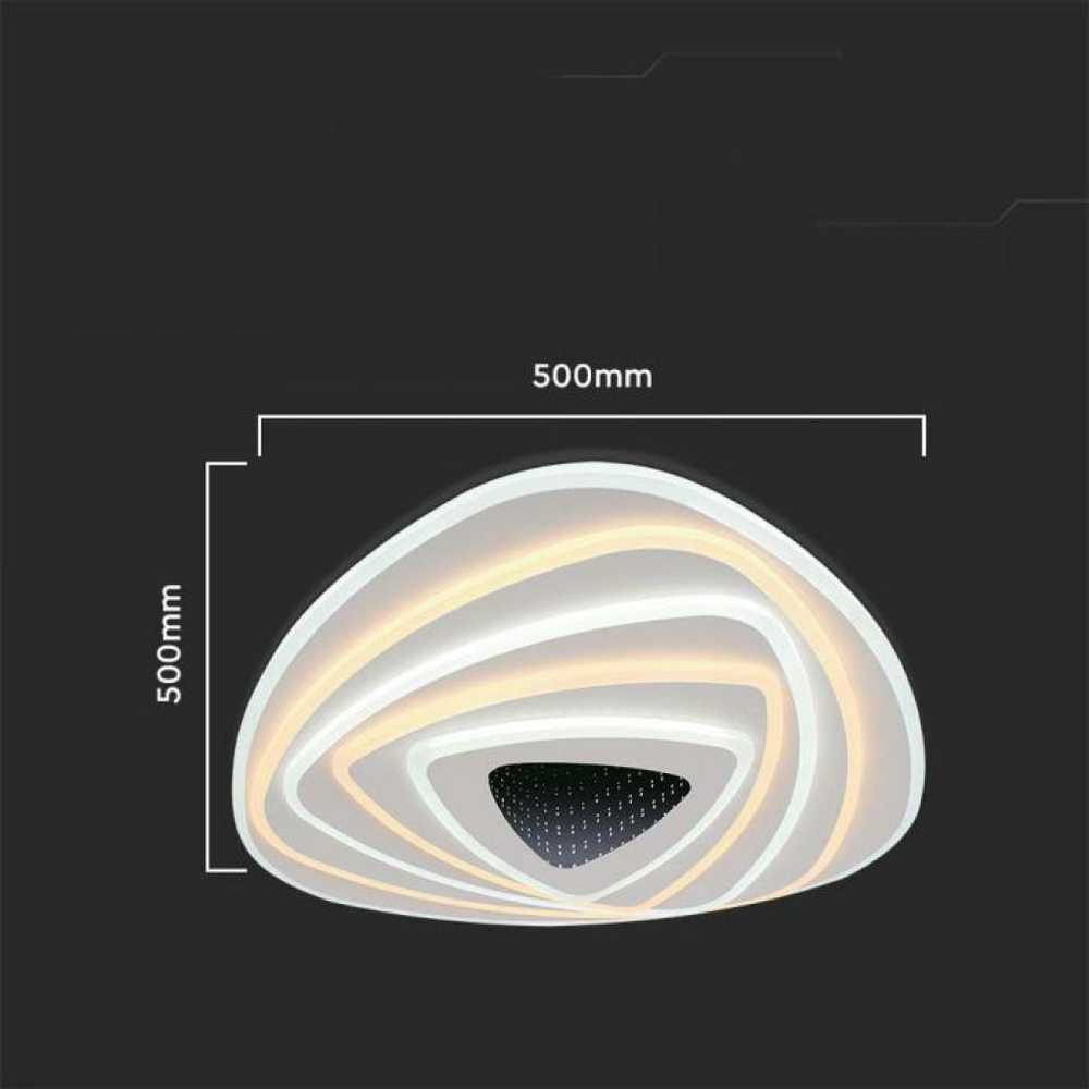 Lubinis šviestuvas V-tac 120W LED paviršinis lubų šviestuvas, baltas, 3000/6500K, dimeriuojamas, su nuotolinio valdymo pulteliu