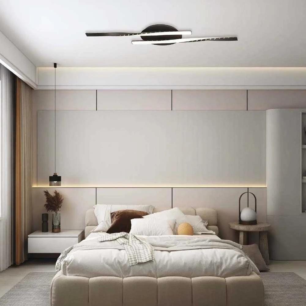 Lubinis šviestuvas V-tac 12W LED paviršinis šviestuvas, juodas, 3000K