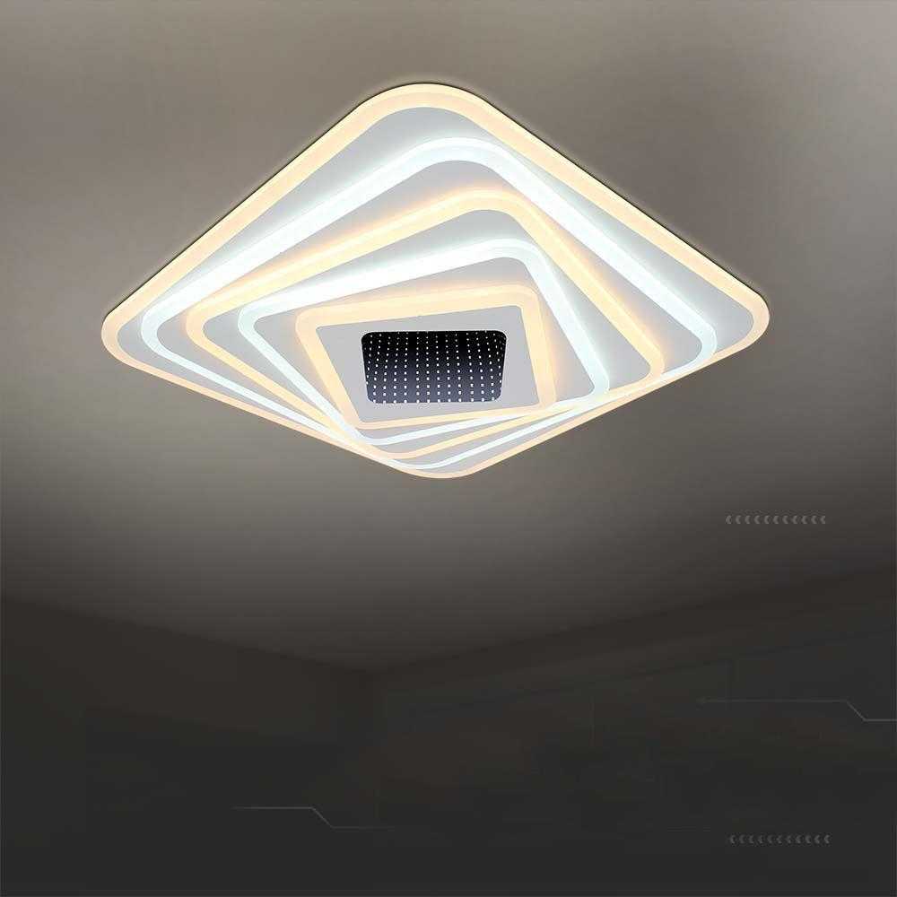 Lubinis šviestuvas V-tac 150W LED paviršinis lubų šviestuvas, baltas, 3000/6500K, dimeriuojamas, su nuotolinio valdymo pulteliu