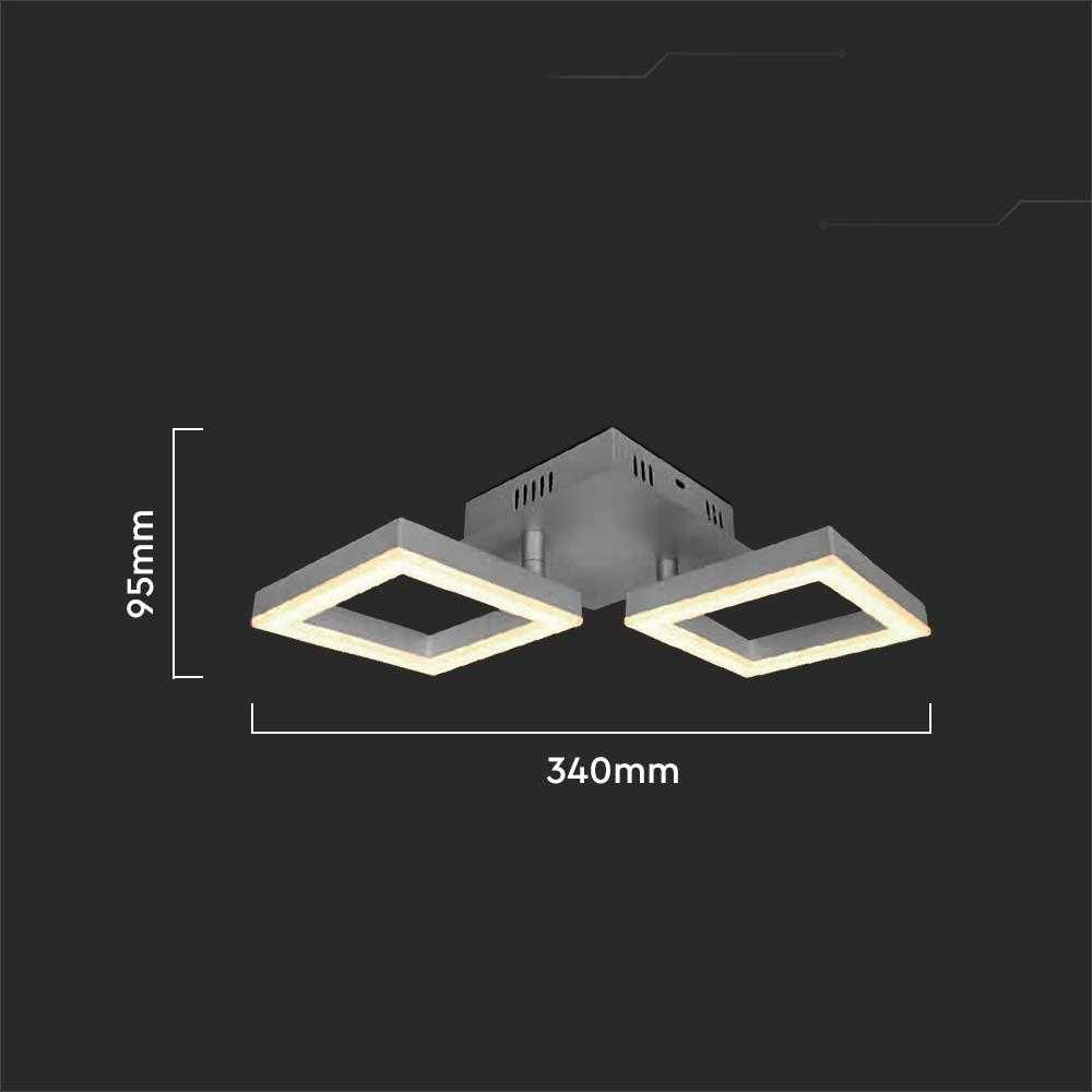 Lubinis šviestuvas V-tac 14W LED paviršinis šviestuvas, pilkas, 3000K