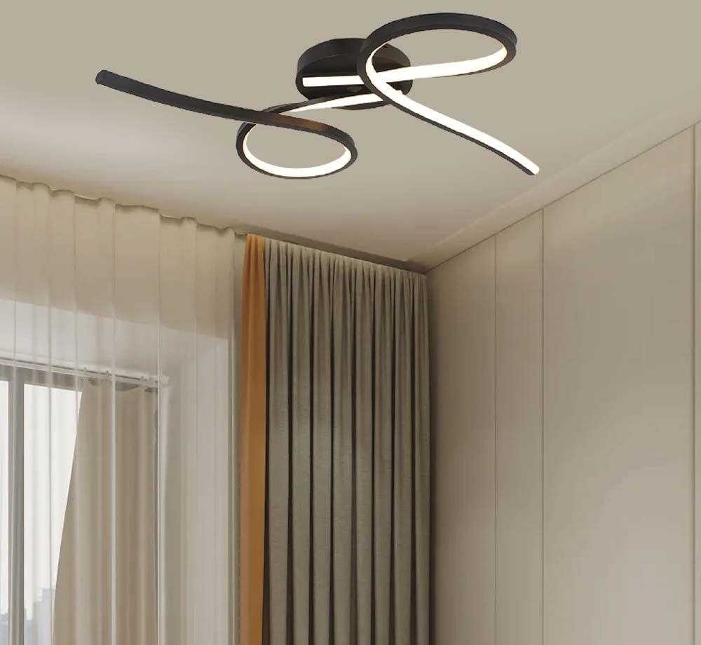 Lubinis šviestuvas V-tac 24W LED paviršinis šviestuvas, juodas, 3000K