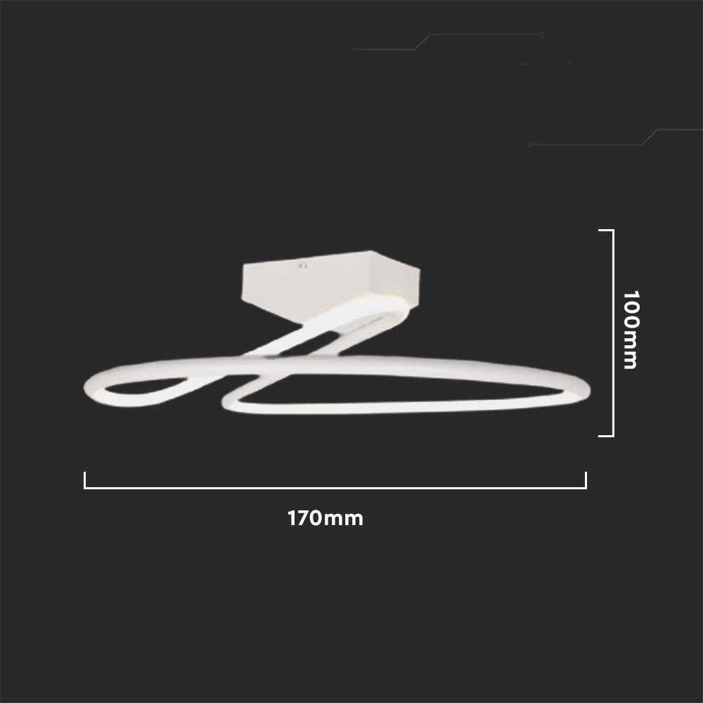 Lubinis šviestuvas V-tac 24W LED paviršinis šviestuvas, baltas, 4000K