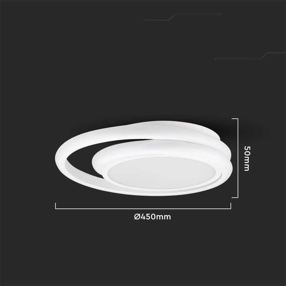 Lubinis šviestuvas V-tac 38W LED paviršinis šviestuvas, baltas, 4000K