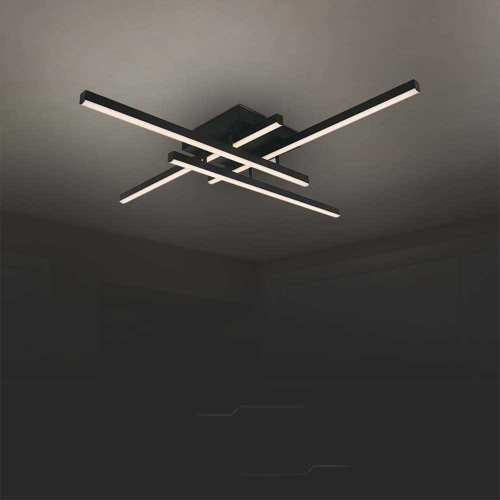 Lubinis šviestuvas V-tac 38W LED paviršinis šviestuvas, juodas, 4000K, dimeriuojamas