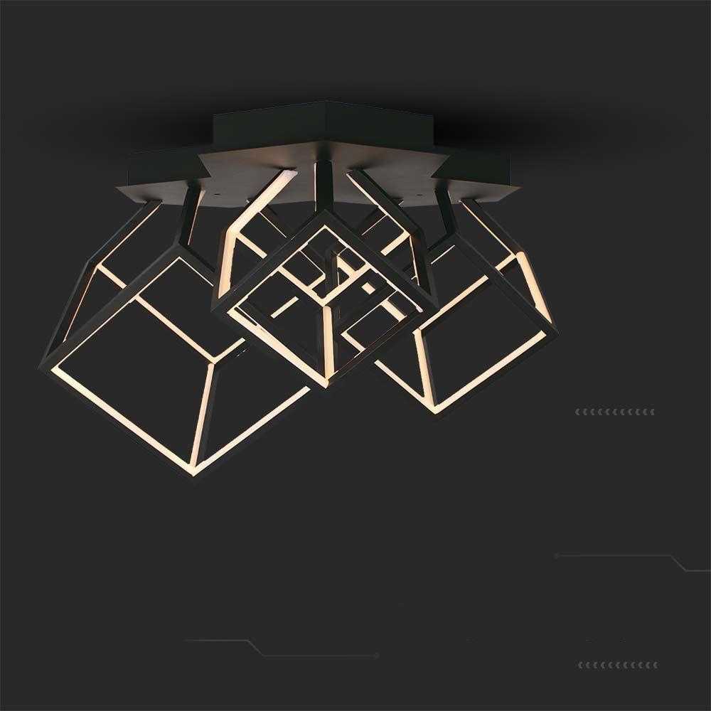 Lubinis šviestuvas V-tac 46W LED paviršinis šviestuvas, juodas, 3000K, dimeriuojamas