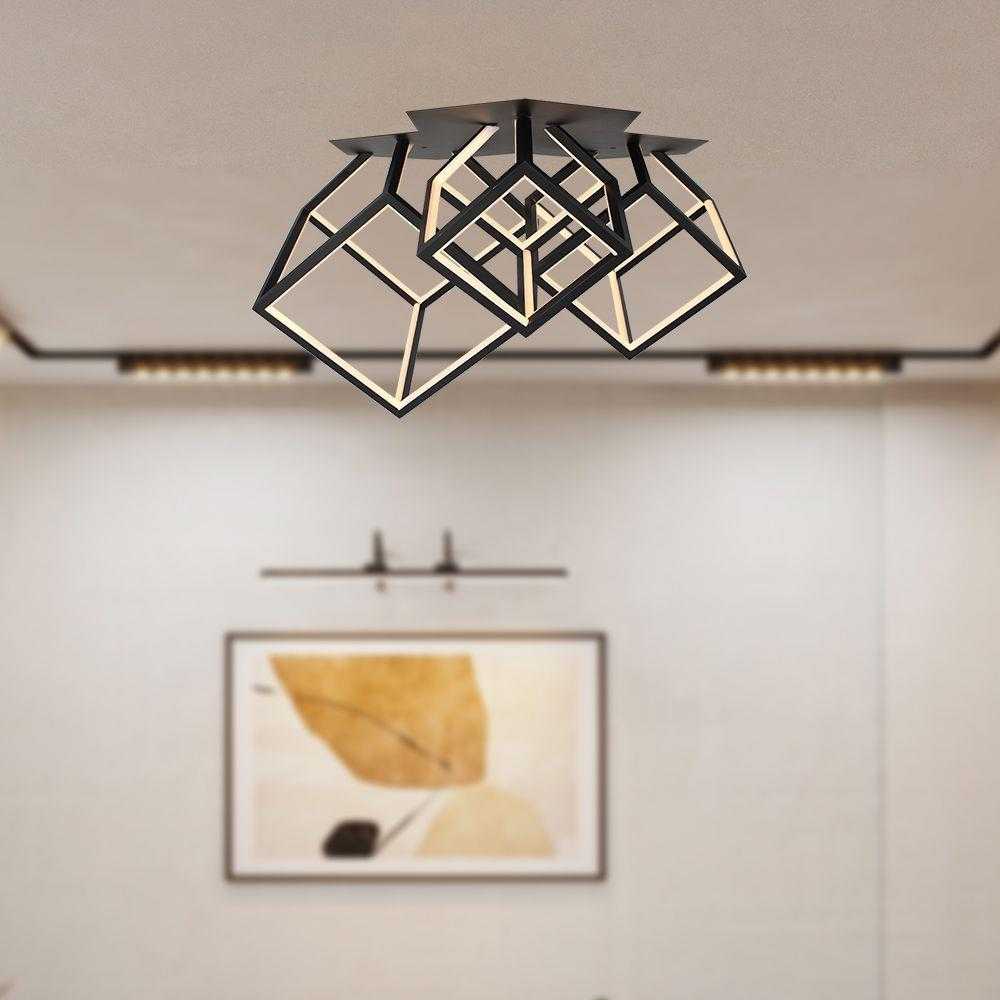 Lubinis šviestuvas V-tac 46W LED paviršinis šviestuvas, juodas, 3000K, dimeriuojamas