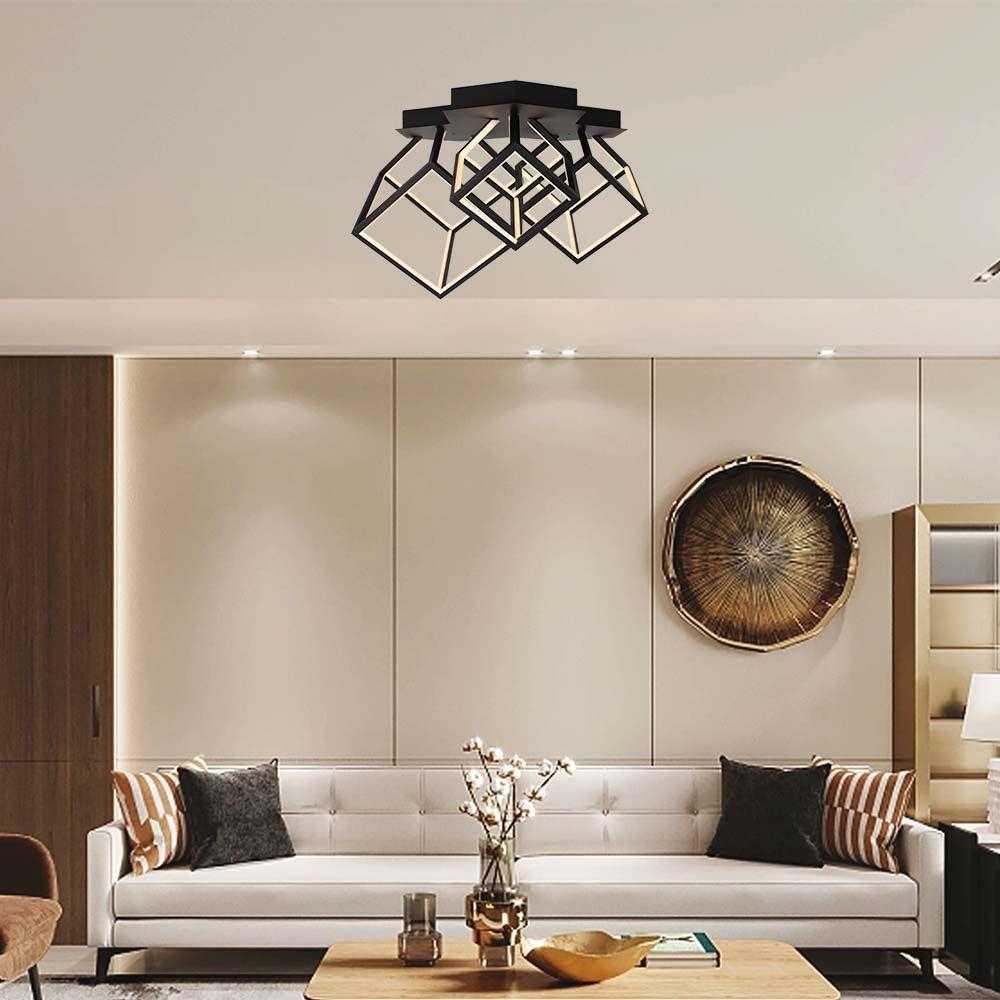 Lubinis šviestuvas V-tac 46W LED paviršinis šviestuvas, juodas, 3000K, dimeriuojamas