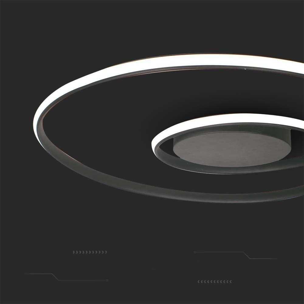 Lubinis šviestuvas V-tac 48W LED paviršinis šviestuvas, juodas, 3000K, dimeriuojamas