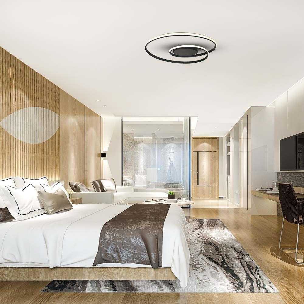 Lubinis šviestuvas V-tac 48W LED paviršinis šviestuvas, juodas, 4000K, dimeriuojamas