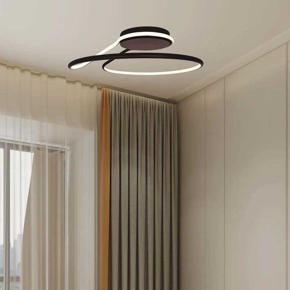 Lubinis šviestuvas V-tac 54W LED paviršinis šviestuvas, juodas, 4000K, dimeriuojamas