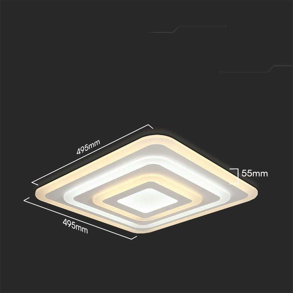 Lubinis šviestuvas V-tac 77W LED paviršinis šviestuvas, baltas, 3000-6500K, dimeriuojamas