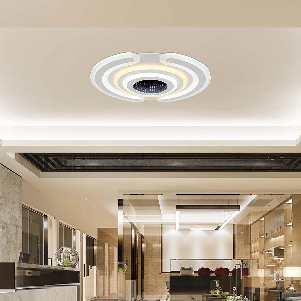 Lubinis šviestuvas V-tac 95W LED paviršinis lubų šviestuvas, baltas, 3000/6500K, dimeriuojamas, su nuotolinio valdymo pulteliu