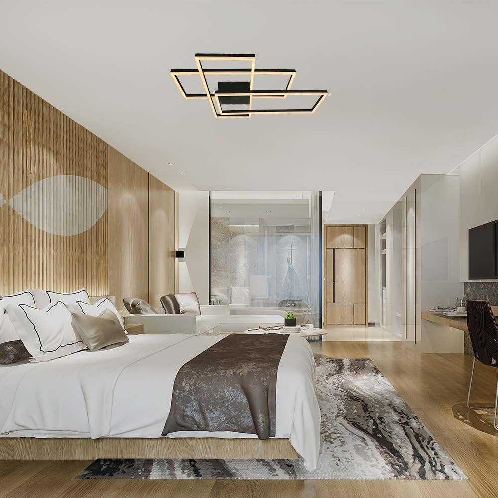 Lubinis šviestuvas V-tac 47W LED paviršinis šviestuvas, juodas, 3000K, dimeriuojamas