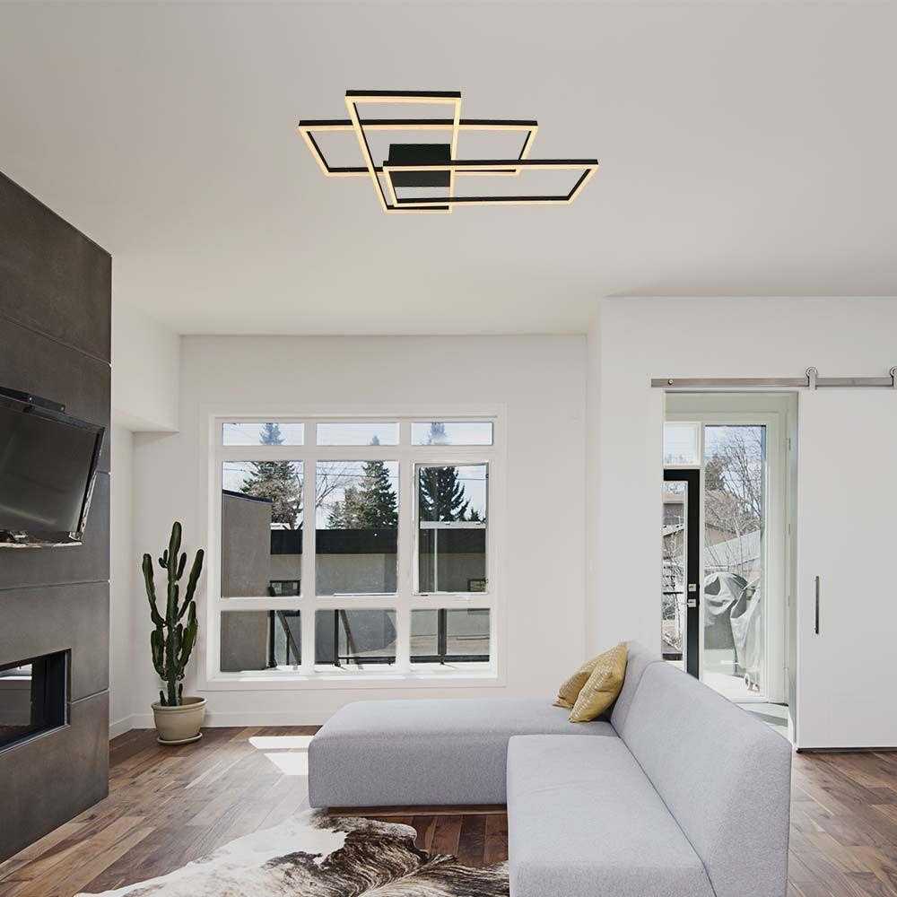 Lubinis šviestuvas V-tac 47W LED paviršinis šviestuvas, juodas, 3000K, dimeriuojamas
