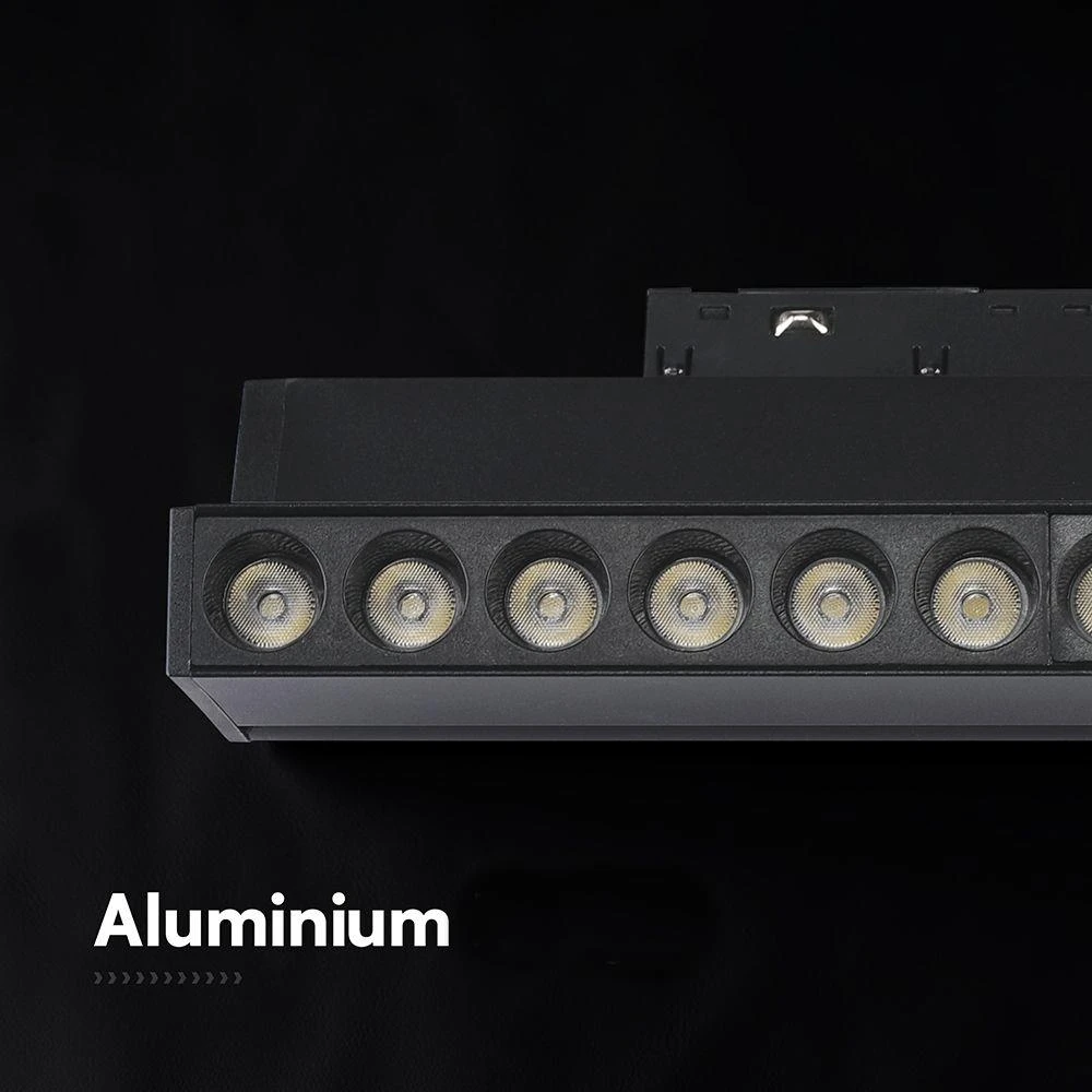 Oprawa szynoprzewód 48V V-TAC 10W 48V 36st LED juoda 22cm regulowana VT-41029 4000K 840lm 3 metai gwarancji
