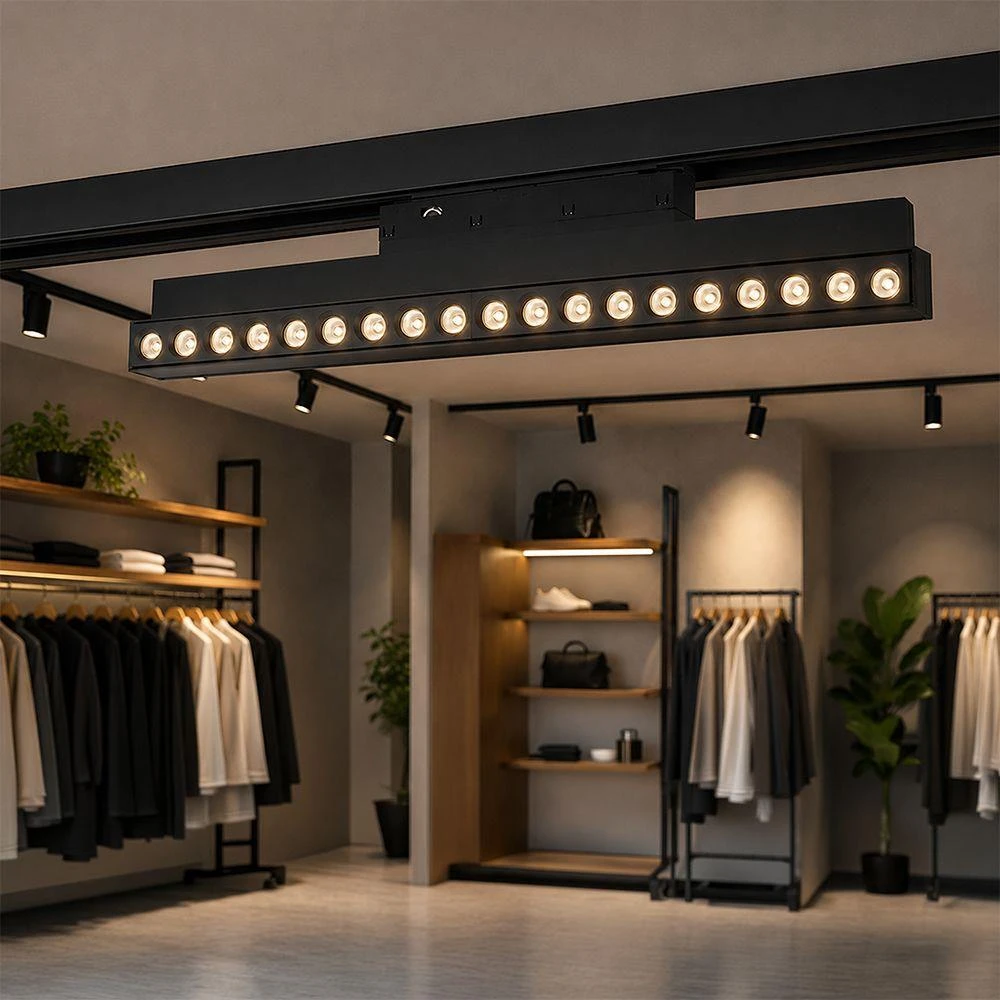 Oprawa szynoprzewód 48V V-TAC 15W 48V 36st LED juoda 33cm regulowana VT-41031 4000K 1220lm 3 metai gwarancji