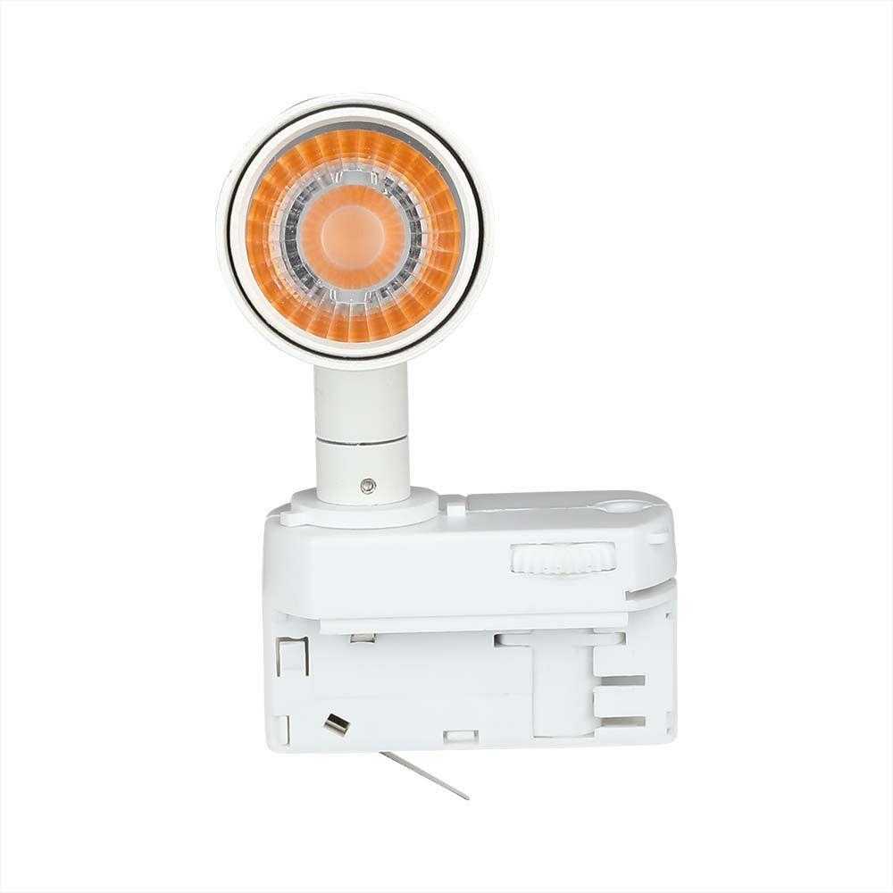 V-tac 15W LED šviestuvas į 3 fazių bėgelius, baltas, 4000K, SAMSUNG LED chip