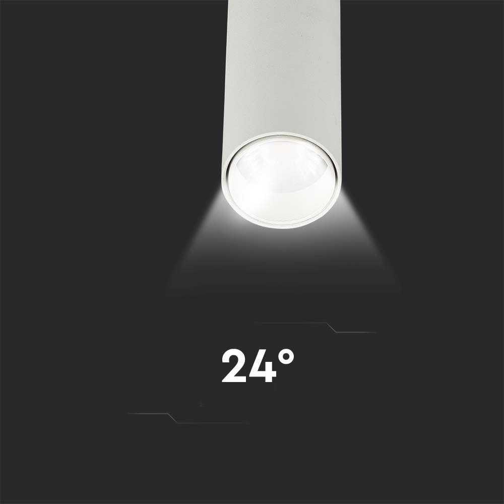 V-tac 15W LED šviestuvas į 3 fazių bėgelius, baltas, 4000K, SAMSUNG LED chip