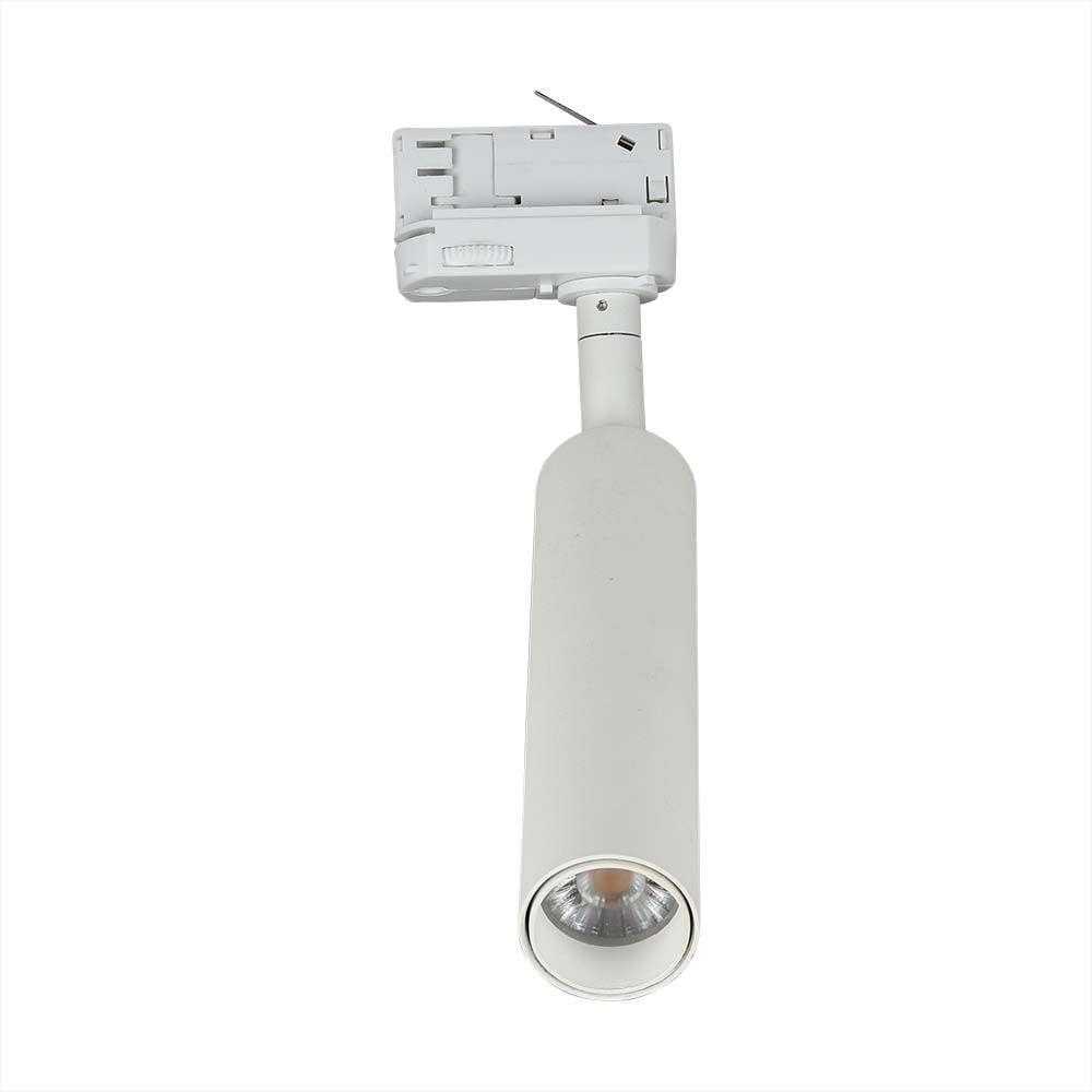 V-tac 15W LED šviestuvas į 3 fazių bėgelius, baltas, 4000K, SAMSUNG LED chip