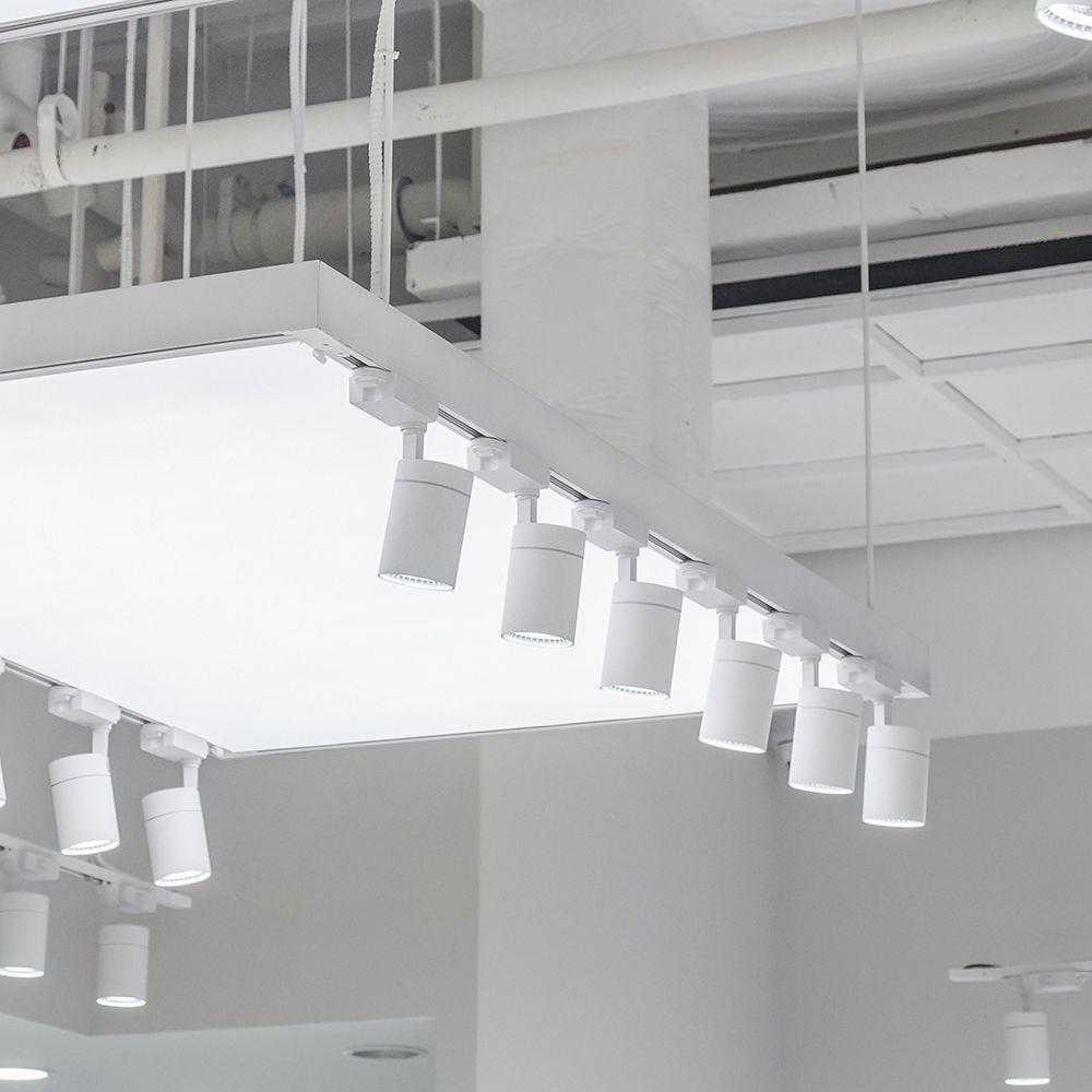 V-tac 35W LED šviestuvas į bėgelius, baltu korpusu, 6400K