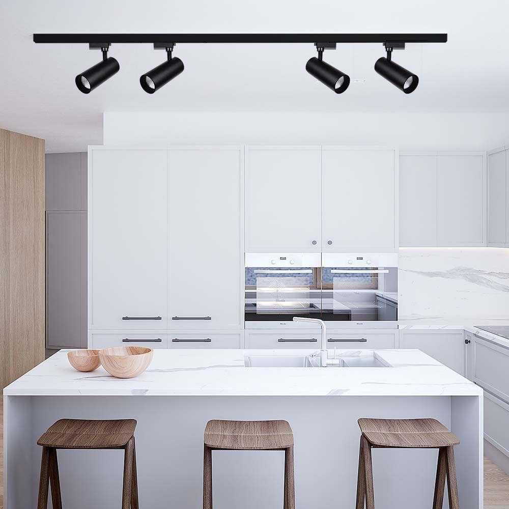 35W LED šviestuvas į 3 fazių bėgelius, juodas, 6400K, CREE LED chip
