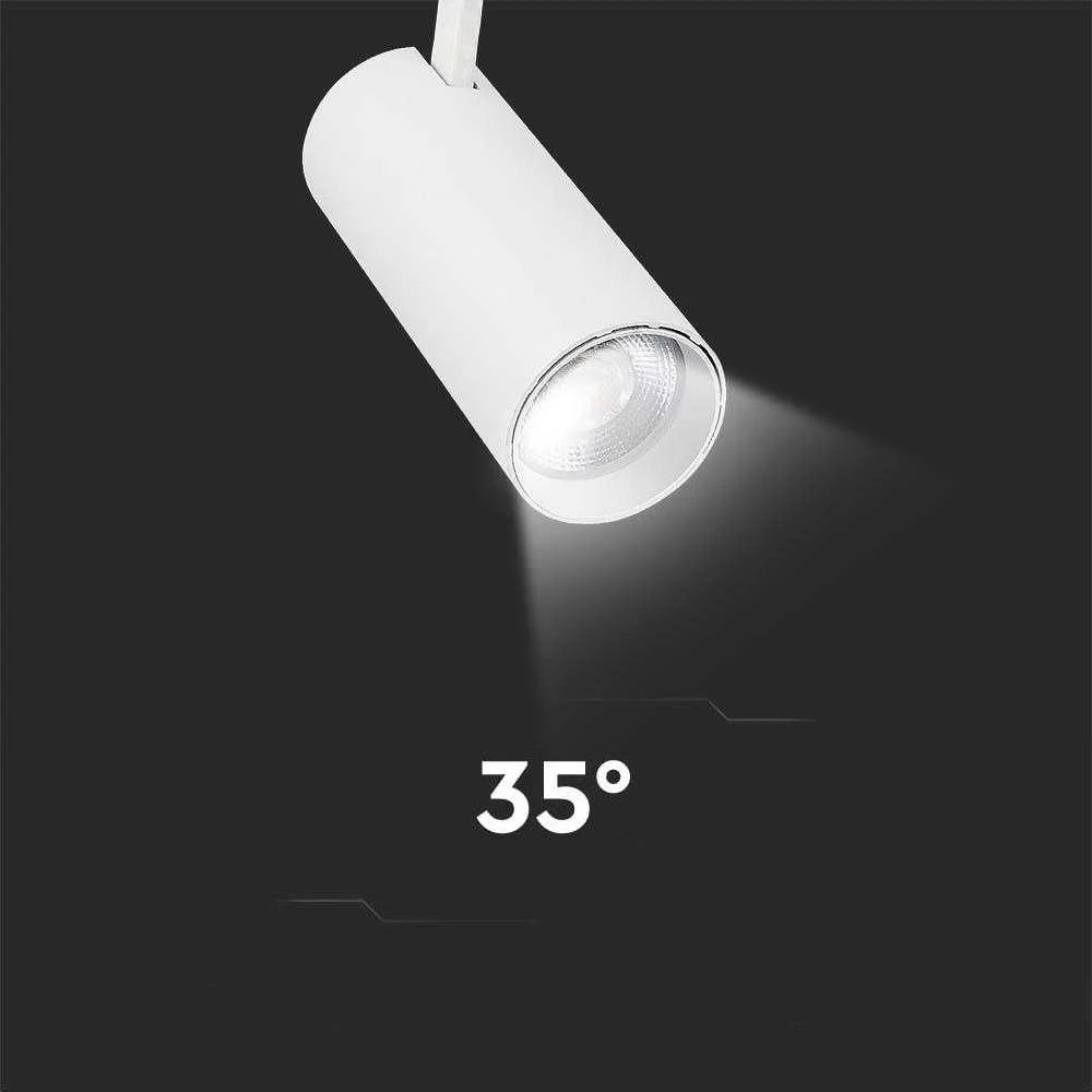 V-tac 40W LED šviestuvas į bėgelius, baltas, 3000/4000/6400K