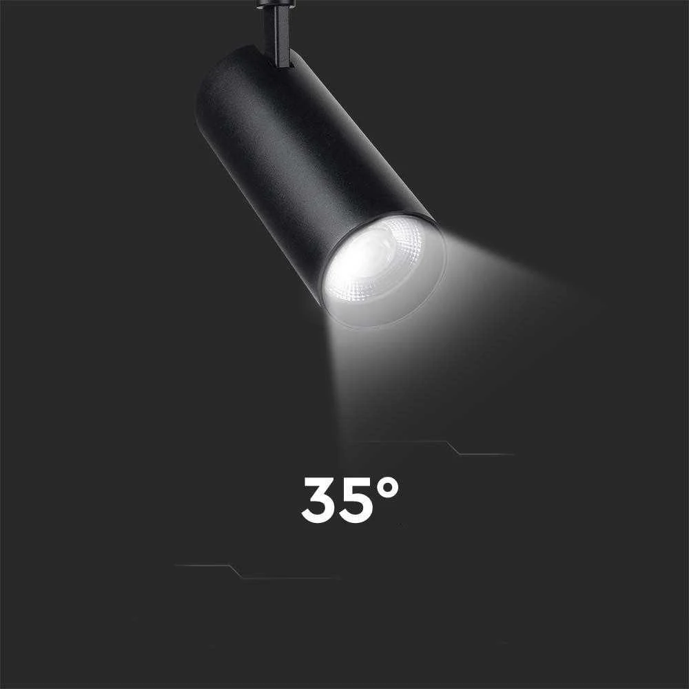 V-tac 40W LED šviestuvas į bėgelius, juodas, 3000/4000/6400K