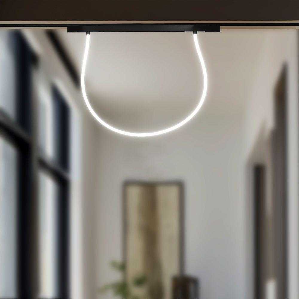 V-tac 23W LED šviestuvas į magnetinius bėgelius, 48V, juodas, 4500K