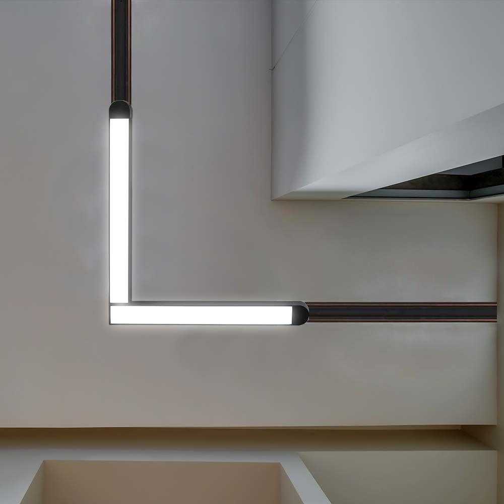 V-tac 25W LED L formos šviestuvas į magnetinius bėgelius, juodas, 3000K