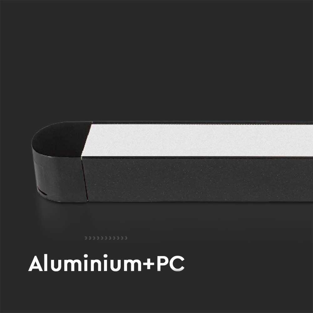 V-tac 18W LED šviestuvas į magnetinius bėgelius ULTRA THIN, juodas, 6400K