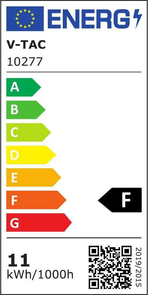 V-tac 11W LED šviestuvas į magnetinius bėgelius, 48V, juodas, 3000K