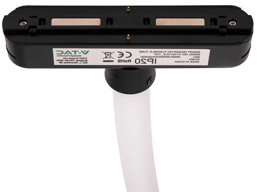 V-tac 23W LED šviestuvas į magnetinius bėgelius, 48V, juodas, 3000K