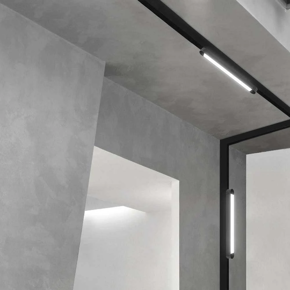 V-tac 14W LED šviestuvas į magnetinius bėgelius ULTRA THIN, juodas, 3000K