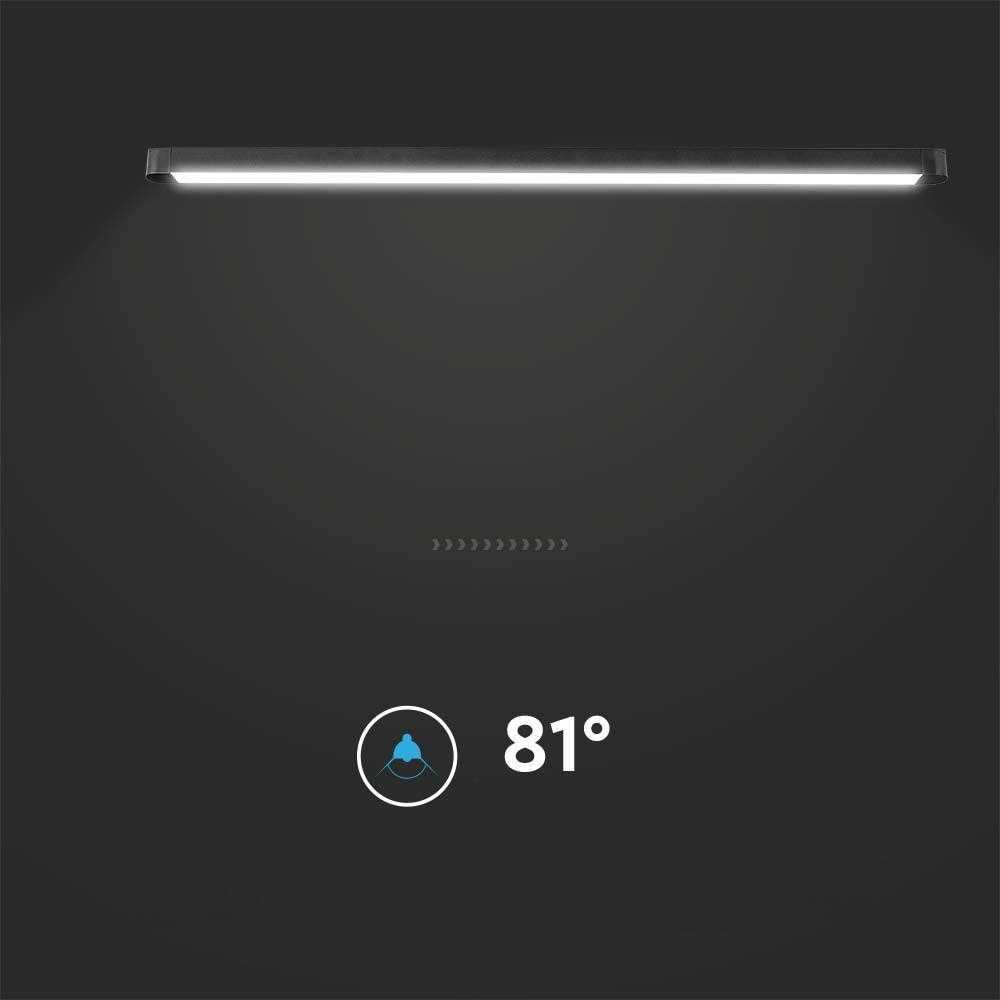 V-tac 22W LED šviestuvas į magnetinius bėgelius ULTRA THIN, juodas, 3000K