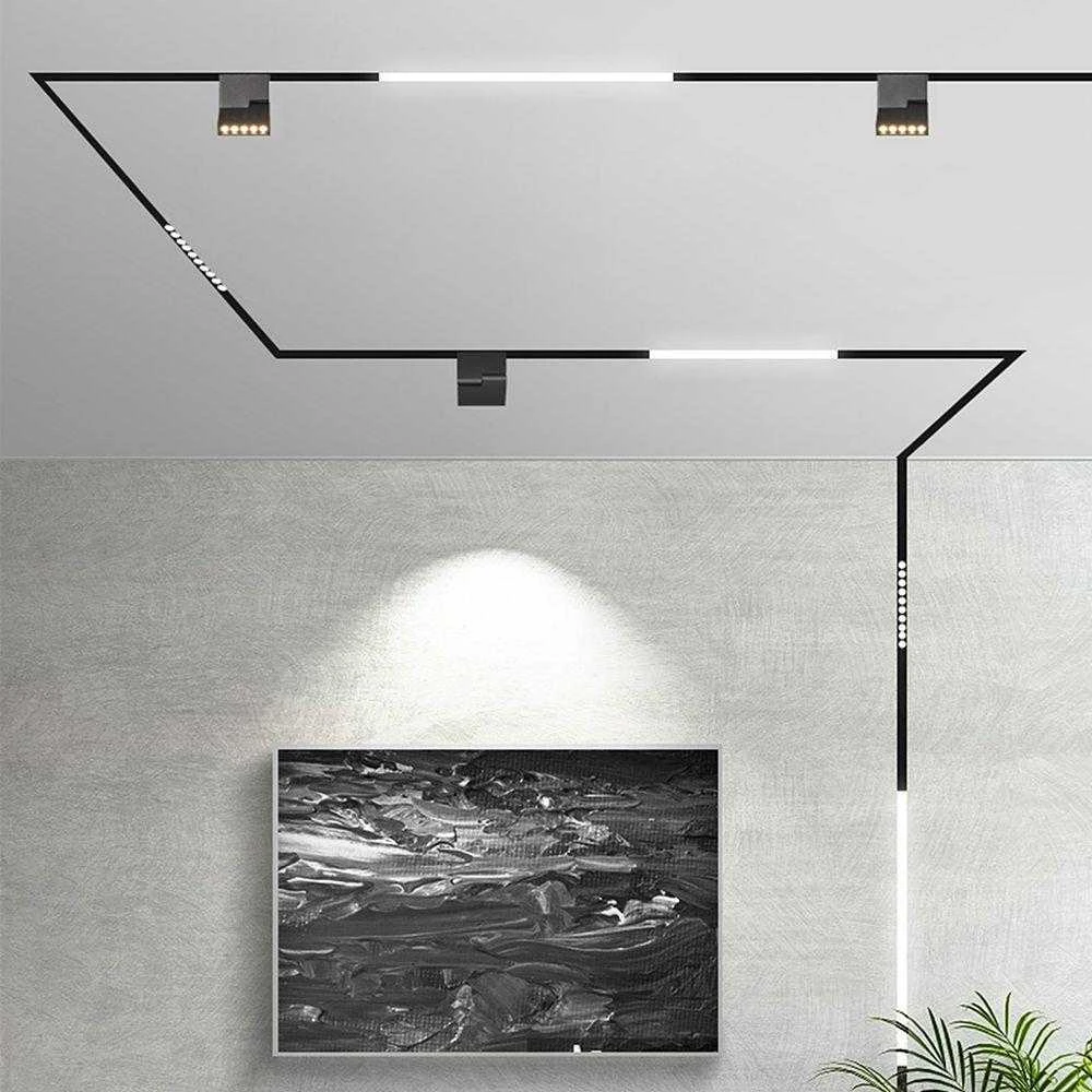 V-tac 10W LED SMART šviestuvas į magnetinius bėgelius, 48V, juodas, 2700-6400K
