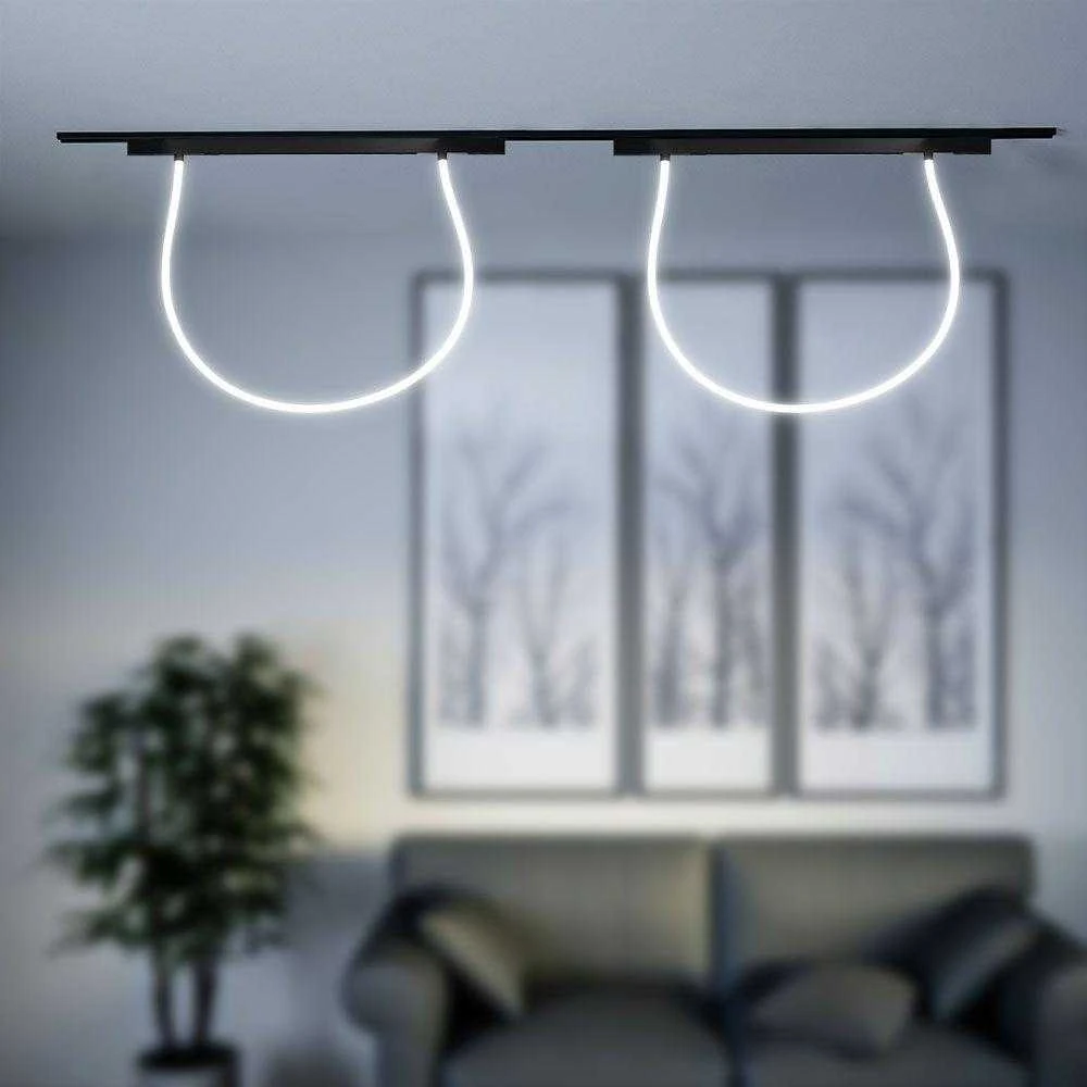 V-tac 23W LED SMART šviestuvas į magnetinius bėgelius, 48V, juodas, 3000-6500K