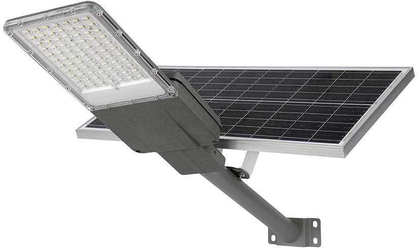 V-tac 30W LED gatvės šviestuvas, juodas, 4000K, su saulės baterija ir nuotolinio valdymo galimybe