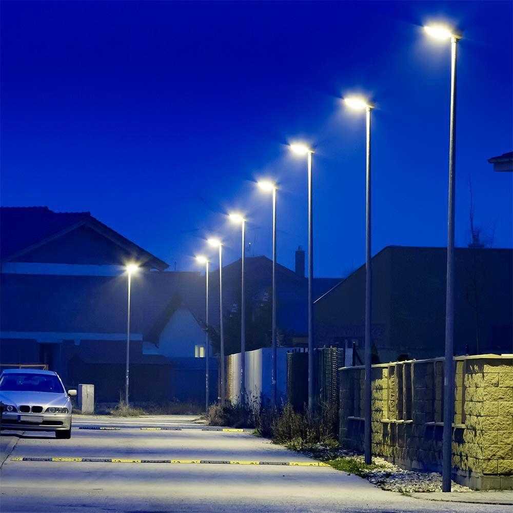 V-tac 30W LED gatvės šviestuvas, pilkas, 6500K