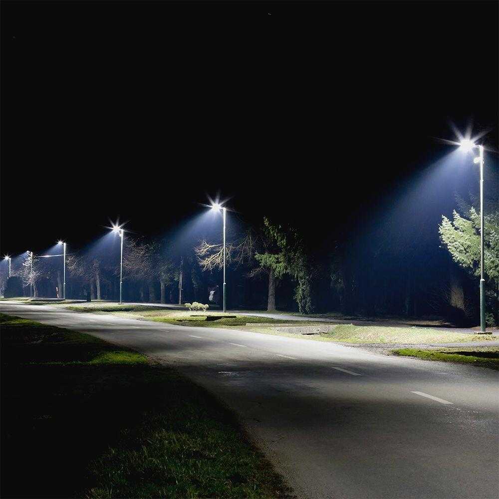 Samsung 30W LED gatvės šviestuvas V-TAC, pilku korpusu, 6500K