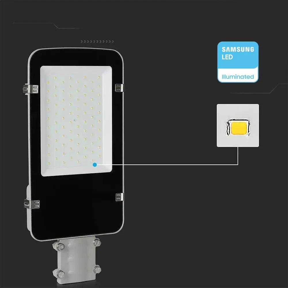 50W LED gatvės šviestuvas, pilkas, 4000K, SAMSUNG LED chip