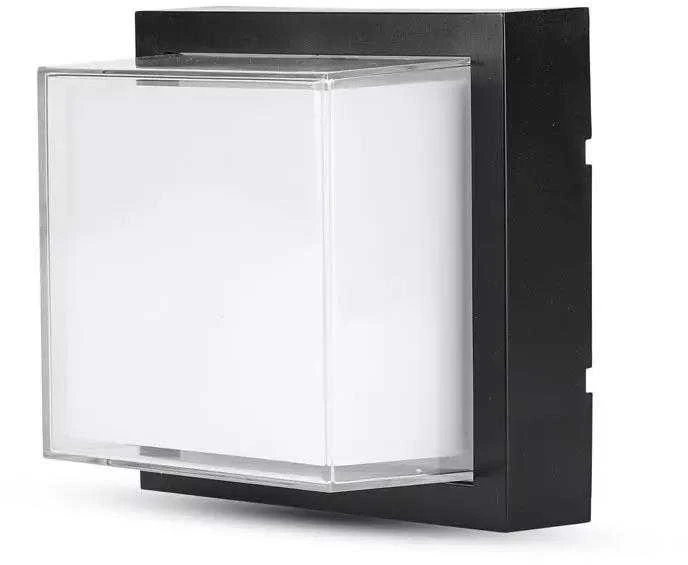V-tac 12W LED sieninis šviestuvas, juodas, 3000K, IP65