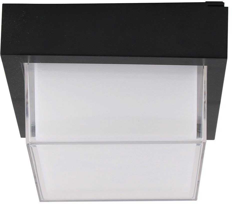 V-tac 12W LED sieninis šviestuvas, juodas, 4000K, IP65