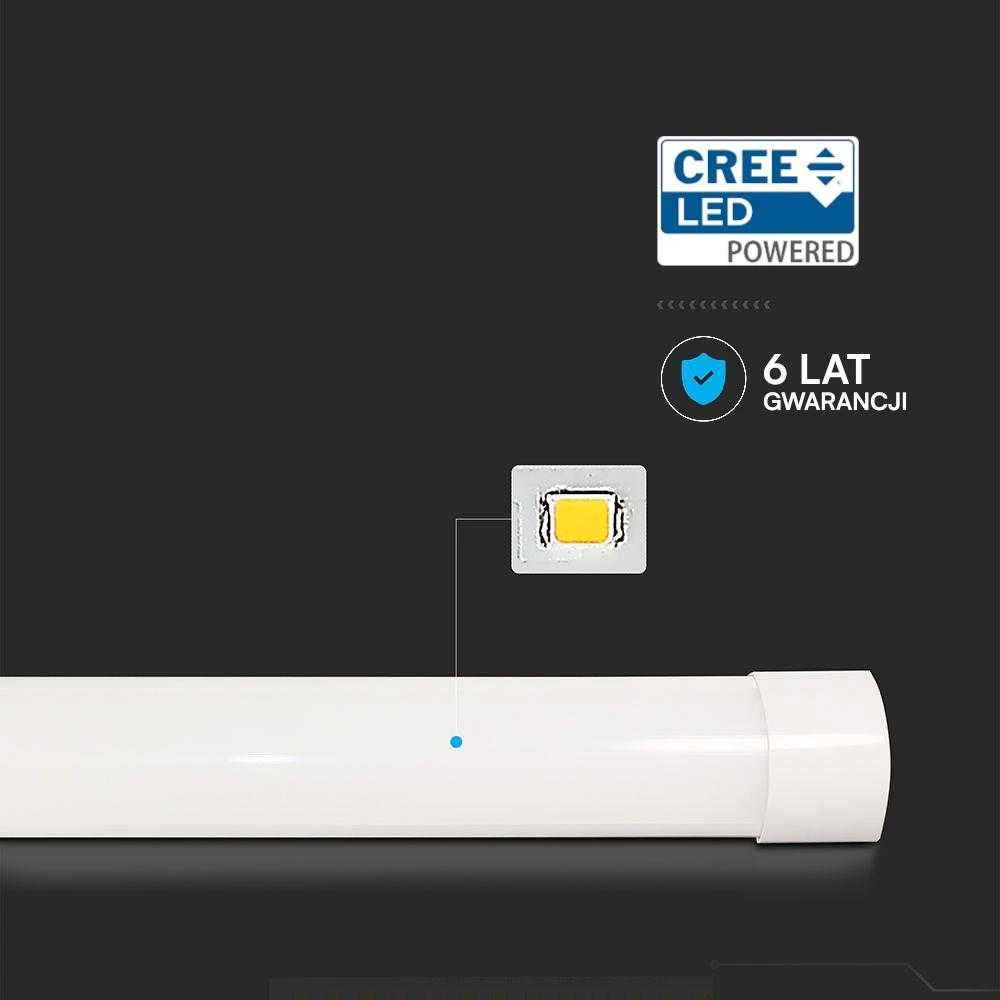 Lubinis šviestuvas V-tac 40W LED linijinis šviestuvas, 120cm, baltas, 4000K, CREE LED chip