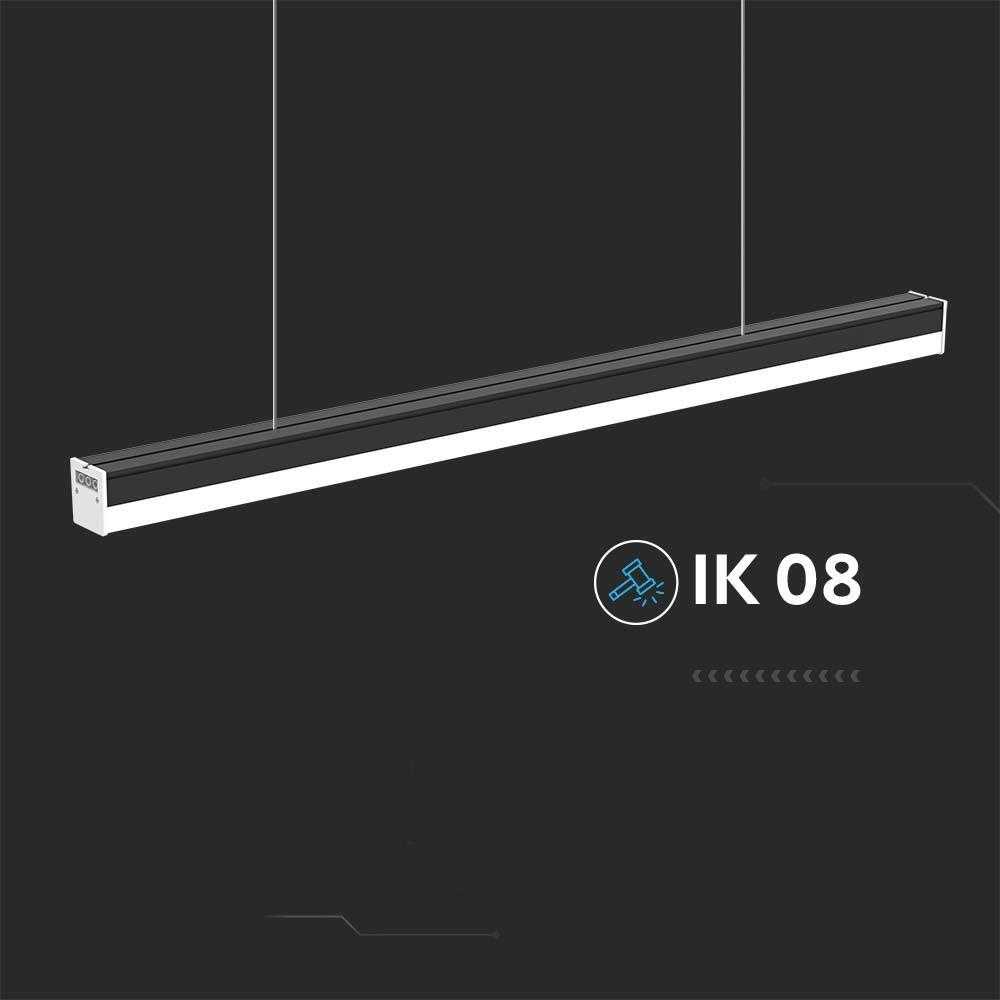 V-tac 40W LED linijinis šviestuvas, juodas, 6500K