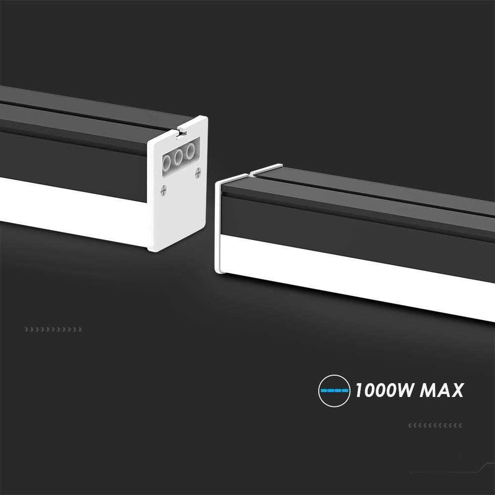 V-tac 40W LED linijinis šviestuvas, juodas, 6500K