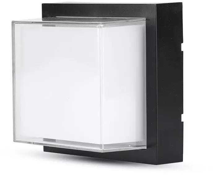 V-tac 7W LED sieninis šviestuvas, juodas, 3000K, IP65