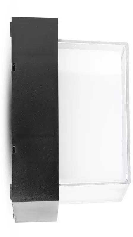 V-tac 7W LED sieninis šviestuvas, juodas, 3000K, IP65