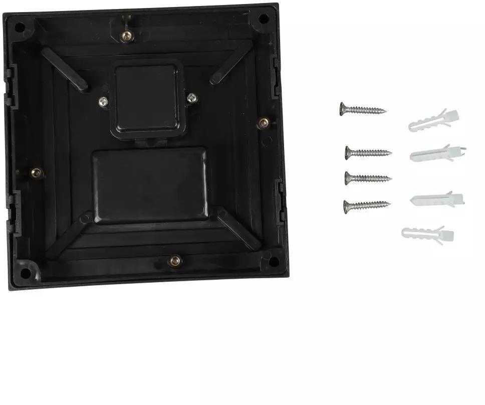 V-tac 7W LED sieninis šviestuvas, juodas, 3000K, IP65