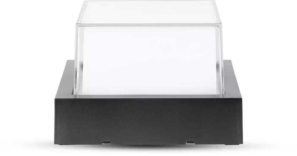 V-tac 7W LED sieninis šviestuvas, juodas, 3000K, IP65